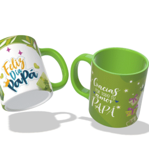 Taza azul para el Día del Padre con interior de color – vista 6