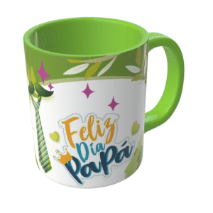 Taza azul para el Día del Padre con interior de color – vista 5