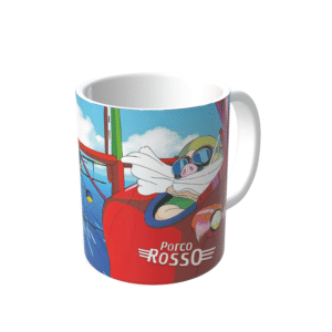 Taza Porco Rosso de cerámica blanca – vista 5