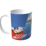 Taza Porco Rosso de cerámica blanca
