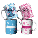 Taza Stitch y Angel personalizada