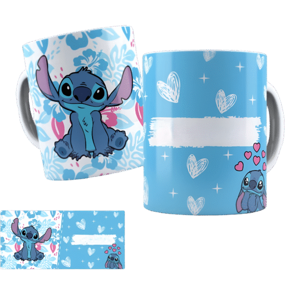 Taza Stitch y Angel personalizada – vista 3