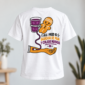 Camiseta guagua de pan y colada morada con estampado posterior