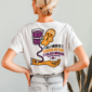 Camiseta guagua de pan y colada morada con estampado posterior – vista 2